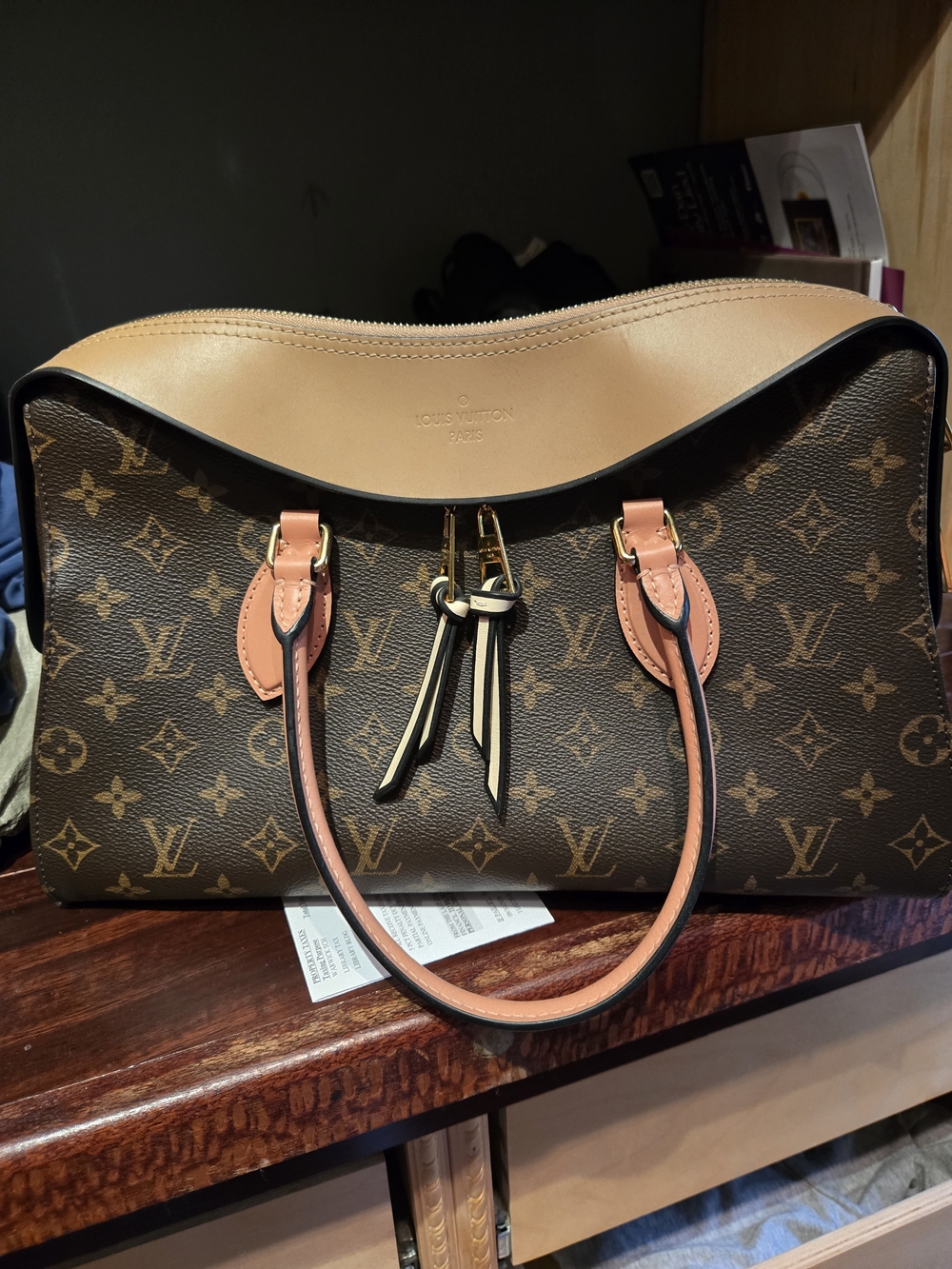 Louis Vuitton Brown Monogram Canvas Top-Handle Bag